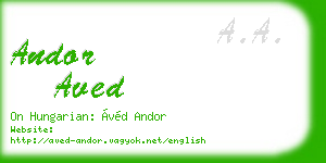 andor aved business card